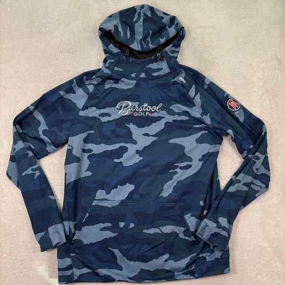 UNRL Barstool Golf Camo Hoodie Pullover‎ Mens Large Long Sleeve Athletic Casual